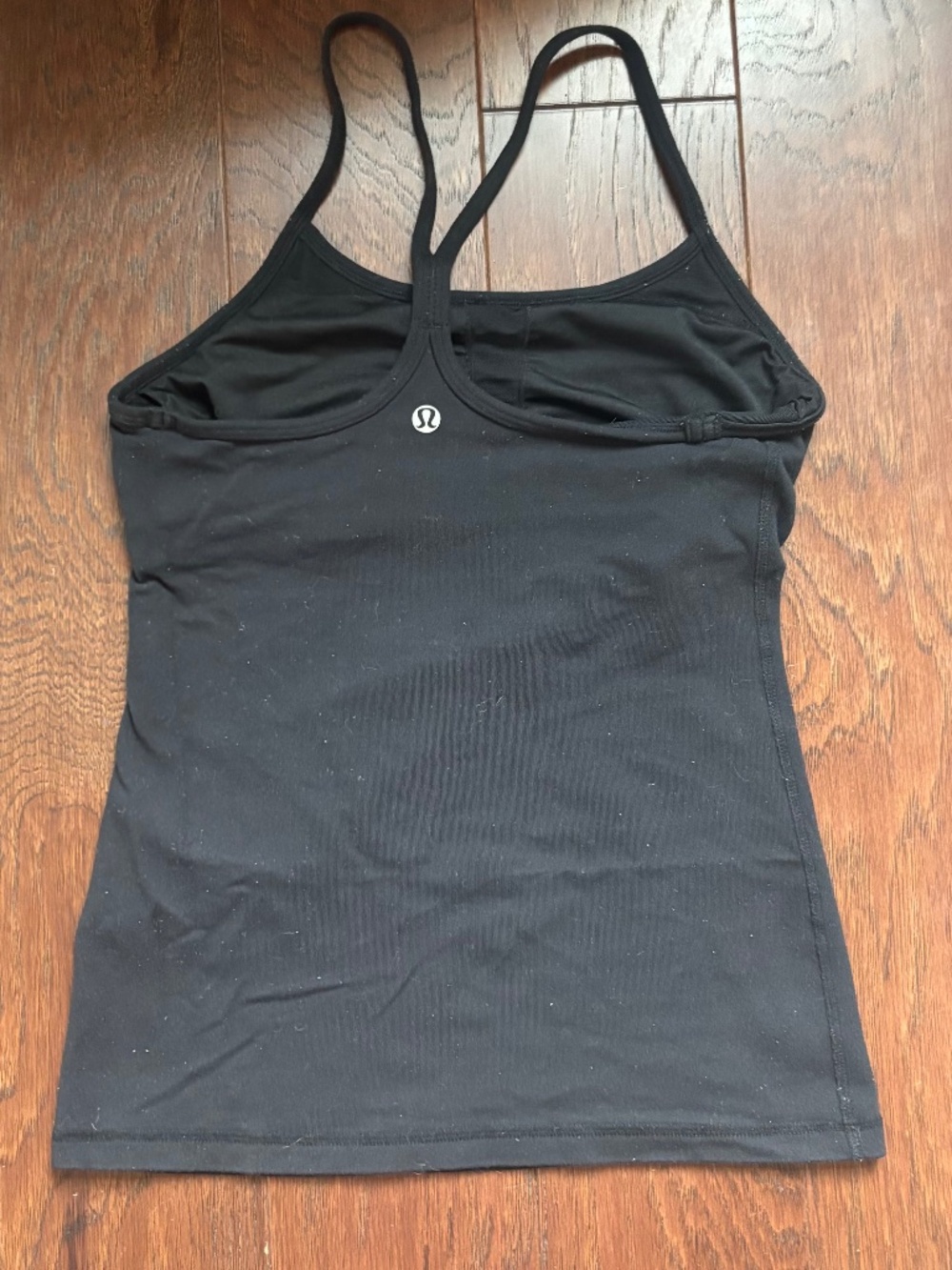 Lululemon Power Y Tank No Pads 4 black yoga climb run lift Pilates pickleball - Picture 4 of 11